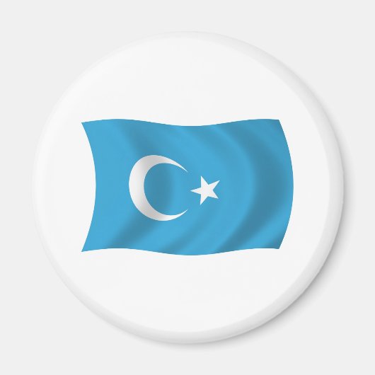 Xinjianjウイグル国旗のマグネット マグネット (正面)