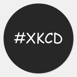 xkcdハッシュタグ ラウンドシール