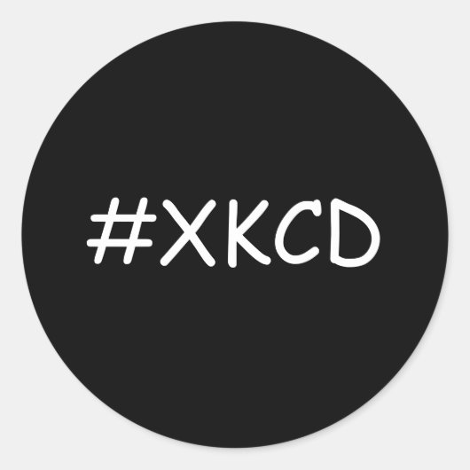 xkcdハッシュタグ ラウンドシール (正面)