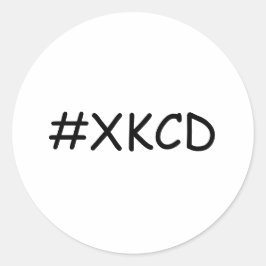 xkcdハッシュタグ ラウンドシール