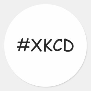 xkcdハッシュタグ ラウンドシール