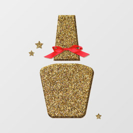 XLゴールデングリッターネイルサロンステッカーウィンドウのクリング ウィンドウサイン