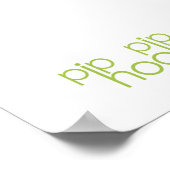 XLターコイズアクアヴィンテージファンキーフラワーアート ポスター (角)