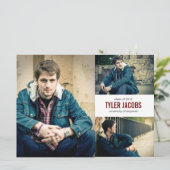 XL写真グランジ卒業発表 招待状 (スタンド正面)