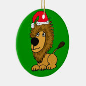 XL-かわいいライオンのクリスマスのオーナメント セラミックオーナメント (右)