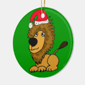 XL-かわいいライオンのクリスマスのオーナメント セラミックオーナメント (左)