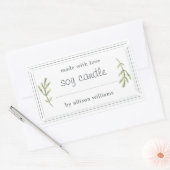 XL 手作り ソイ キャンドル 松の枝 ラベル (封筒)