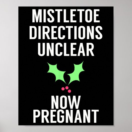 Xmaのおもしろいクリスマス妊娠告知Tee ポスター (正面)