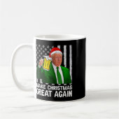 Xmaを飲んで素晴らし再びクリスマスを作る コーヒーマグカップ (左)