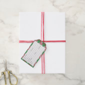 XMAS アーガイル ニット 3.5"x2" 毛糸タグ ギフトタグ (より糸付き)