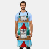 xmas エプロン (着用した状態)