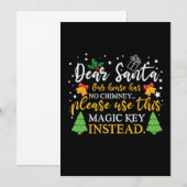Xmas サンタへの魔法の鍵 招待状 (正面/裏面)