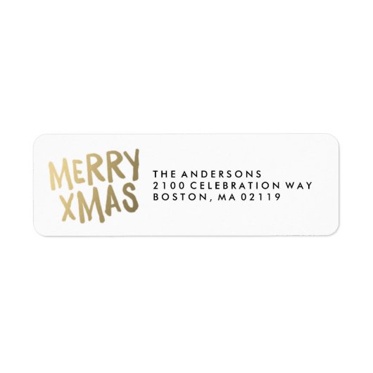 Xmas |休日の住所 シール (正面)