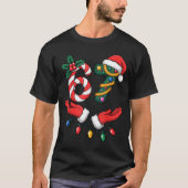 Xmas 67 Hands Gesture Candy Canes Santa Holiday Ki Tシャツ (正面)