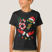 Xmas 67 Hands Gesture Candy Canes Santa Holiday Ki Tシャツ (正面)