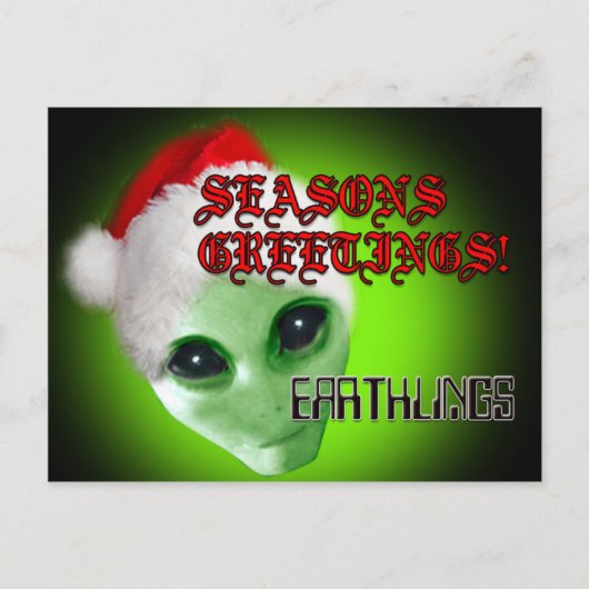 xmas_alien_card シーズンポストカード (正面)