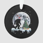Xmas Bigfoot Santa Tree Sleigh Moon Reindeer Snow オーナメント (正面)