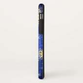 XMAS Blue Background with Golden Snowflakes Case-Mate iPhoneケース (裏面/左)
