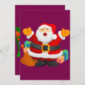 Xmas card- santa claus シーズンカード (正面/裏面)