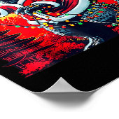 Xmas Christmas Santazilla 67 Funny Holiday Monster ポスター (角)