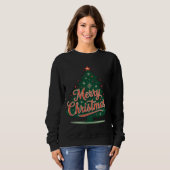 Xmas christmas tree merry Christmas tee スウェットシャツ (正面フル)