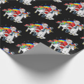 Xmas Christmas Unicorn Rainbow Wrapping Paper ラッピングペーパー (角)