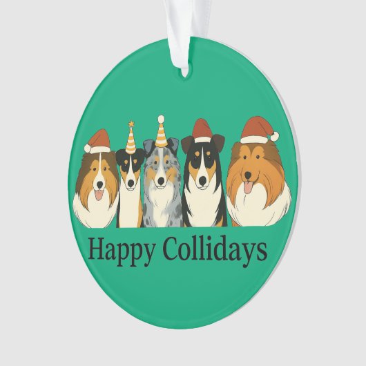 Xmas Collie Ornaments  オーナメント (正面)