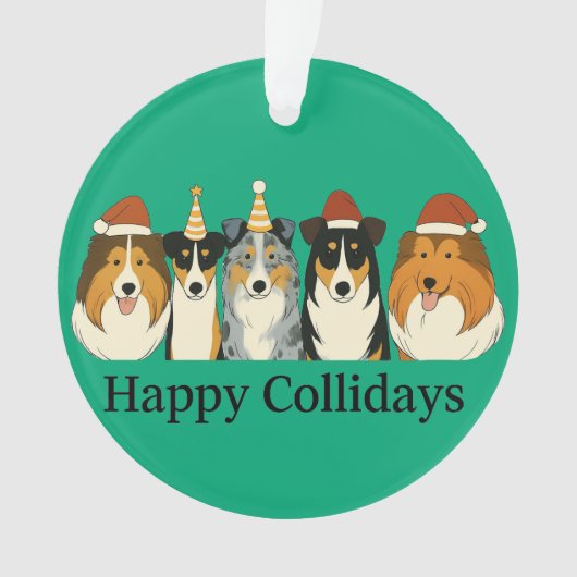 Xmas Collie Ornaments  オーナメント (正面)