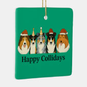 Xmas Collie Ornaments  セラミックオーナメント (右)