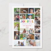 Xmas Colorful Brightest 18 Multi Photo Collage シーズンカード (正面)