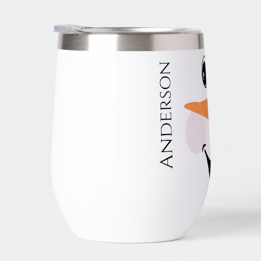 Xmas Cute Custom Snowman happy face cup coffee mug (右面)