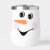 Xmas Cute Custom Snowman happy face cup coffee mug (正面)