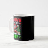 Xmas Dabbing Santa's Favorite Chef Christmas コーヒーマグカップ (正面左)