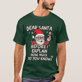 Xmas Dear Santa Before I Eplain How Much Do You re Tシャツ