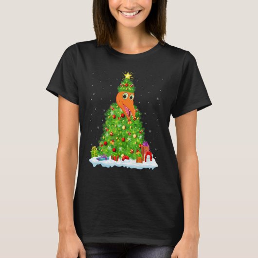 Xmas Decorations Light Santa Pterodactyl Bird Chri Tシャツ (正面)