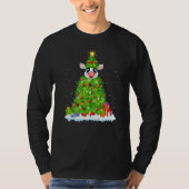 Xmas Decorations Lights Santa Cattle Christmas Tre Tシャツ (正面)