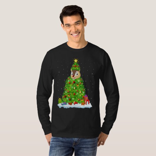 Xmas Decorations Lights Santa Chipmunk Christmas T Tシャツ (正面フル)