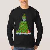 Xmas Decorations Lights Santa Great Dane Dog Chris Tシャツ (正面)