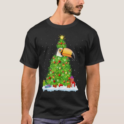 Xmas Decorations Lights Santa Hornbill Bird Christ Tシャツ (正面)