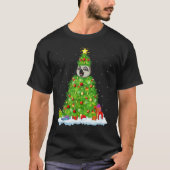 Xmas Decorations Lights Santa Sloth Christmas Tree Tシャツ (正面)