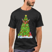 Xmas Decorations Lights Santa Yak Christmas Tree Tシャツ (正面)