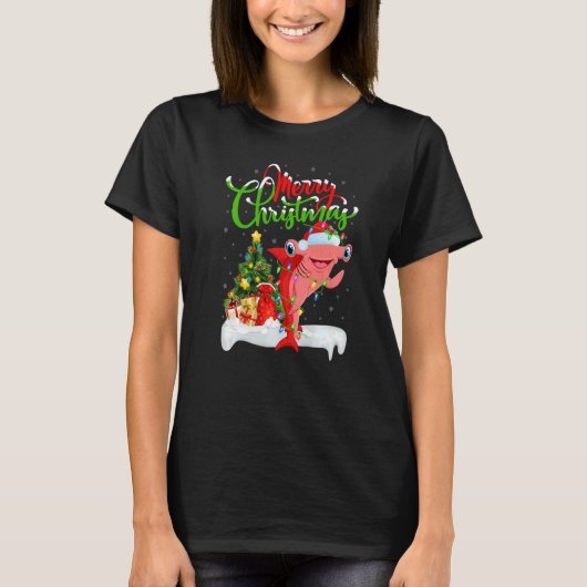 Xmas Decorations Santa Hammerhead Shark Christmas  Tシャツ (正面)