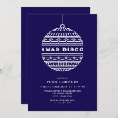 Xmas Disco  with Christmas Ball 招待状 (正面/裏面)