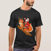 Xmas Family Matching Funny Santa Riding Squirrel C Tシャツ (正面)