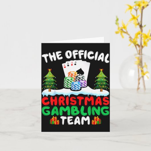 Xmas Gambling Team - Funny Gambling Gambler Christ カード (黄色い花)