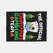 Xmas Gambling Team - Funny Gambling Gambler Christ フリースブランケット (正面(横))