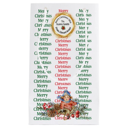 XMAS GIF BAG スモールペーパーバッグ (正面)