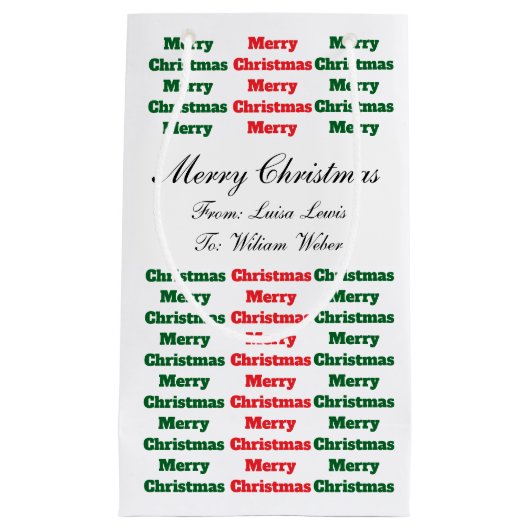 XMAS GIFT BAG スモールペーパーバッグ (正面)