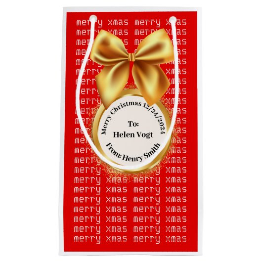 XMAS GIFT BAG スモールペーパーバッグ (正面)