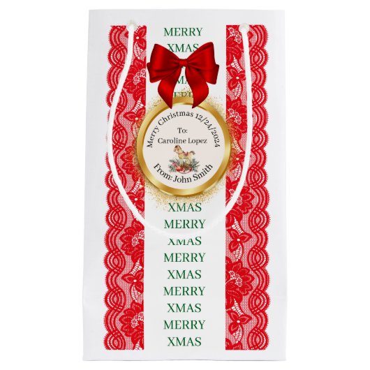 XMAS GIFT BAG スモールペーパーバッグ (正面)